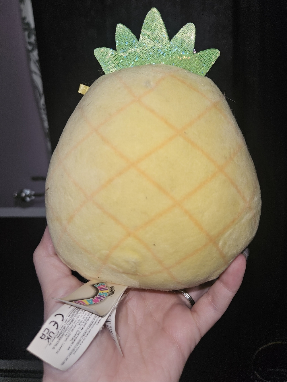 Squishmallows Maui the Pineapple 🍍 Plush 5" pink bow 🎀 - Picture 4 of 6